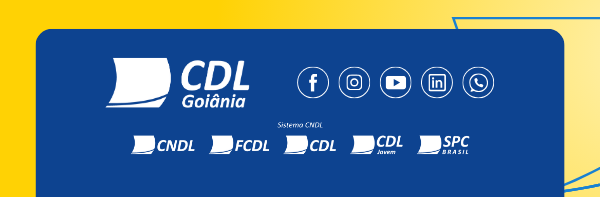 Rodapé com logos do sistema CDL e redes sociais
